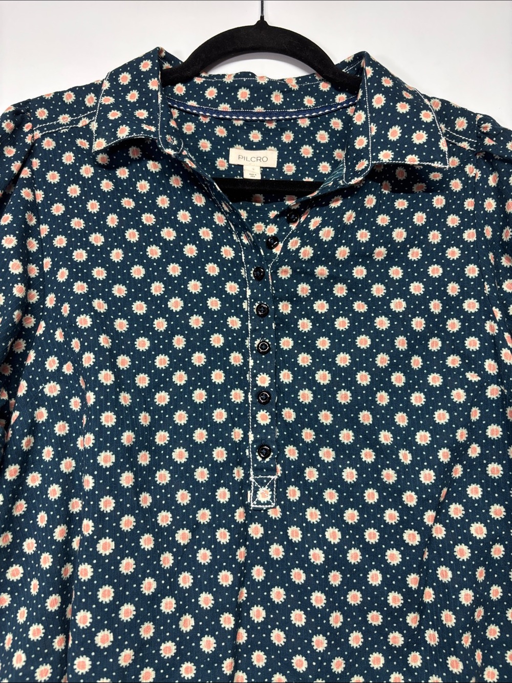 ✨Pilcro The Tallulah Double Puff-Sleeve Blouse Size M - Picture 5 of 15